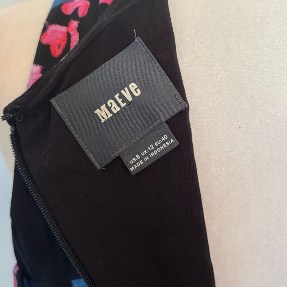 ANTHROPOLOGIE Maeve Elia Cold Open Shoulder Dress Floral - Picture 9 of 10